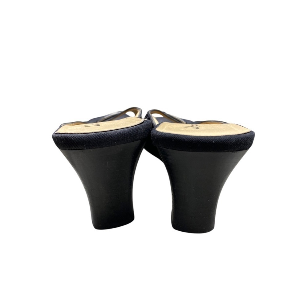 Salvatore Ferragamo‎ Black Chunky Heels with Modern Squared Toe - Picture 7 of 7